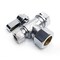 Thrifco Plumbing 5/8 Inch Comp x 1/2 Inch Slip Joint x 3/8 Inch Comp Quarter Turn Brass  Angle Stop Valve 4406489 - alternate 4